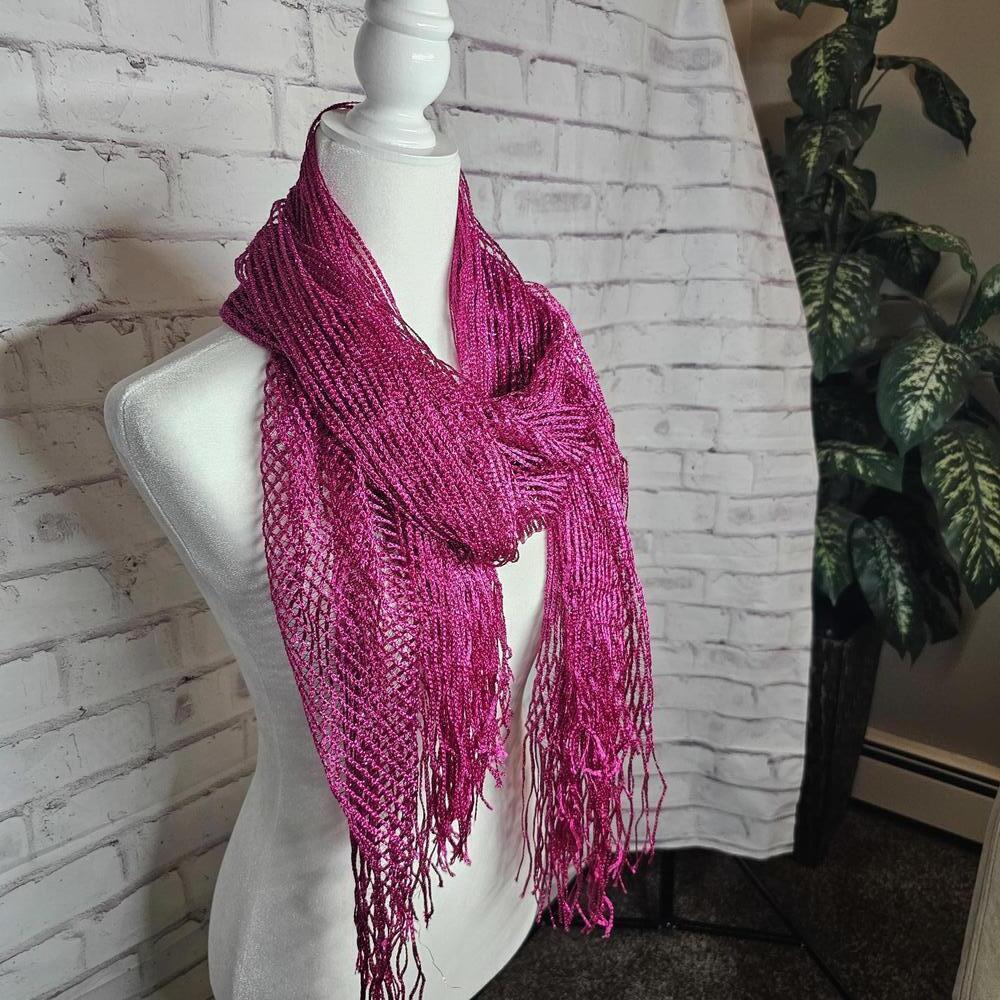 Fuschia Shimmery Scarf